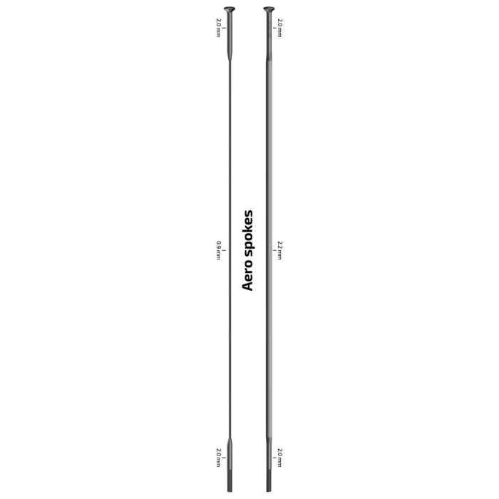 Sapim CX-Ray Spokes 2,0/2,2-0,9/2,0mm - black straight - Image 1